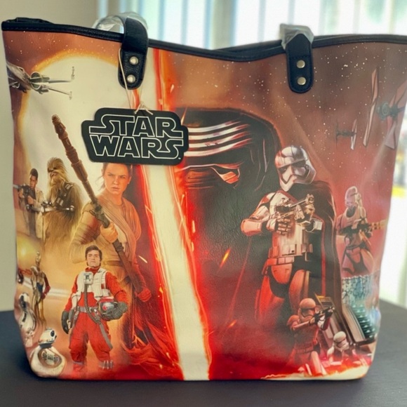 🆕 Loungefly Star Wars The Force Awakens Faux
Leather Tote Bag Purse - Picture 1 of 11